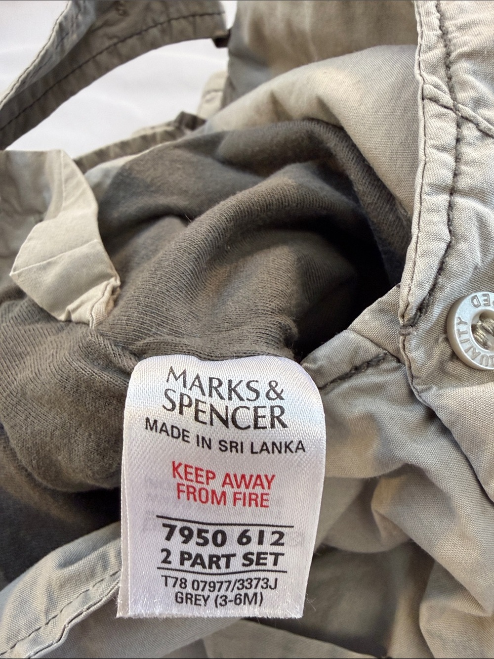 Marks & Spencer Grey Overalls with Yellow Accent - Picture 2 of 3